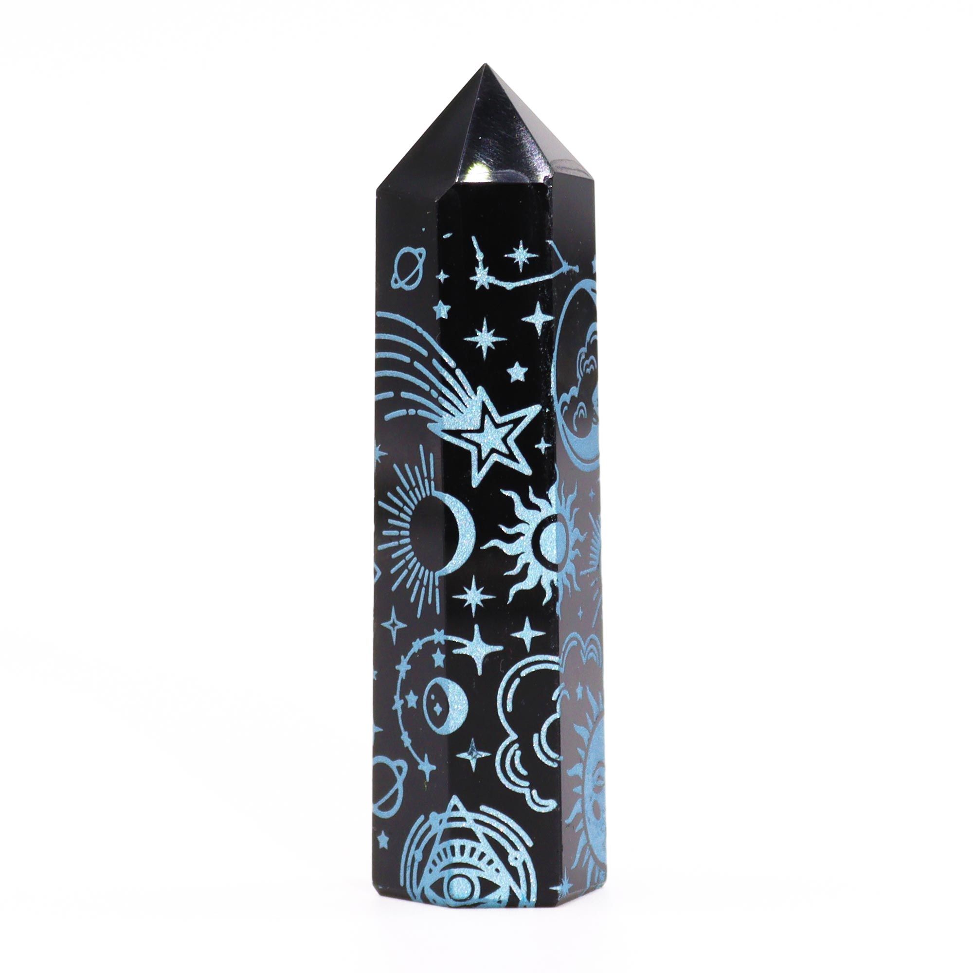 Black Obsidian Points - Mystic Story - Sky Blue - Image 2