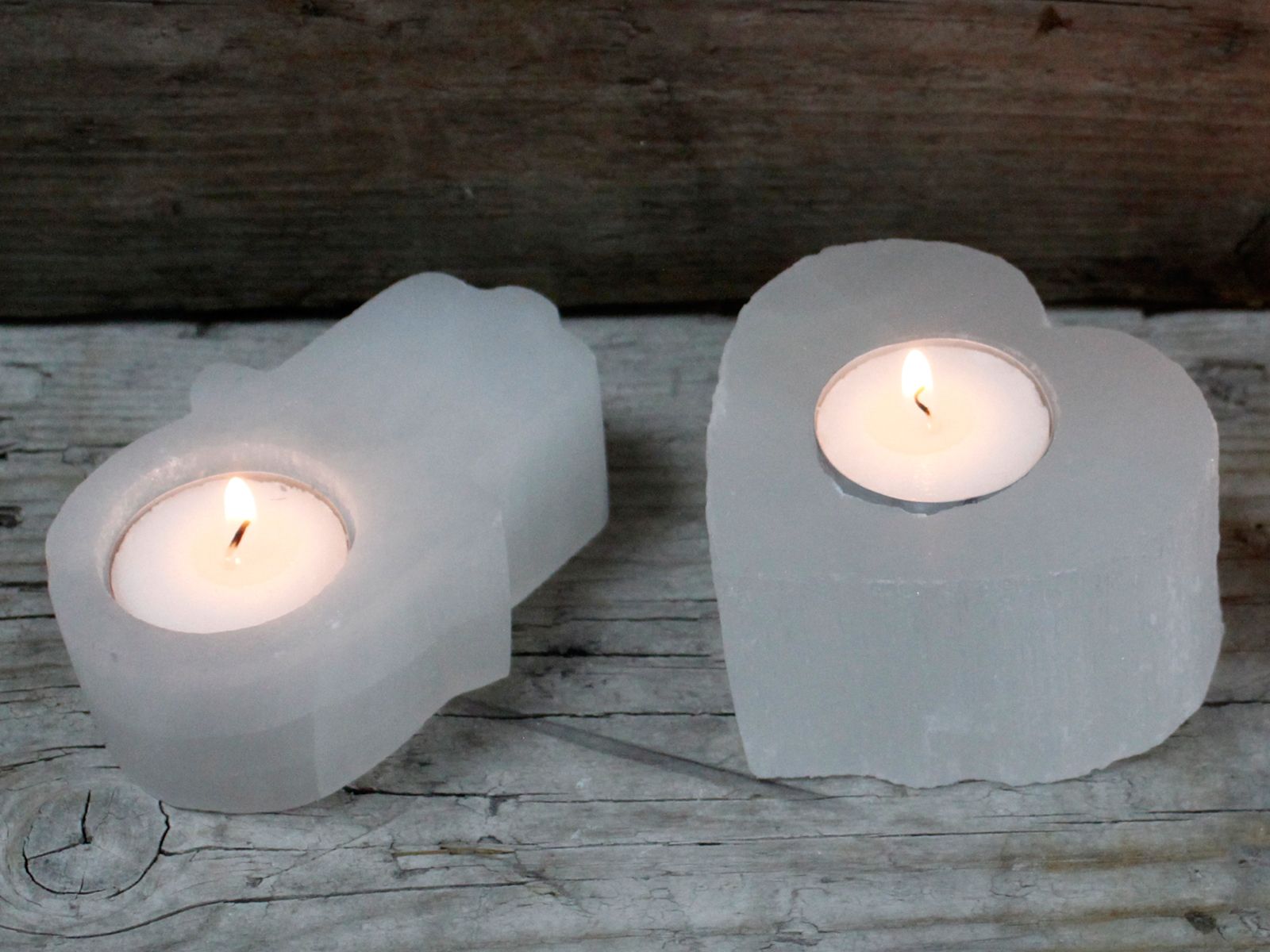 Selenite Hamsa Candle Holder - Image 4