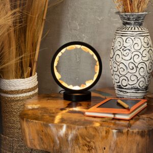 Gemstone Halo Lamp - Zen Body - Rose Quartz