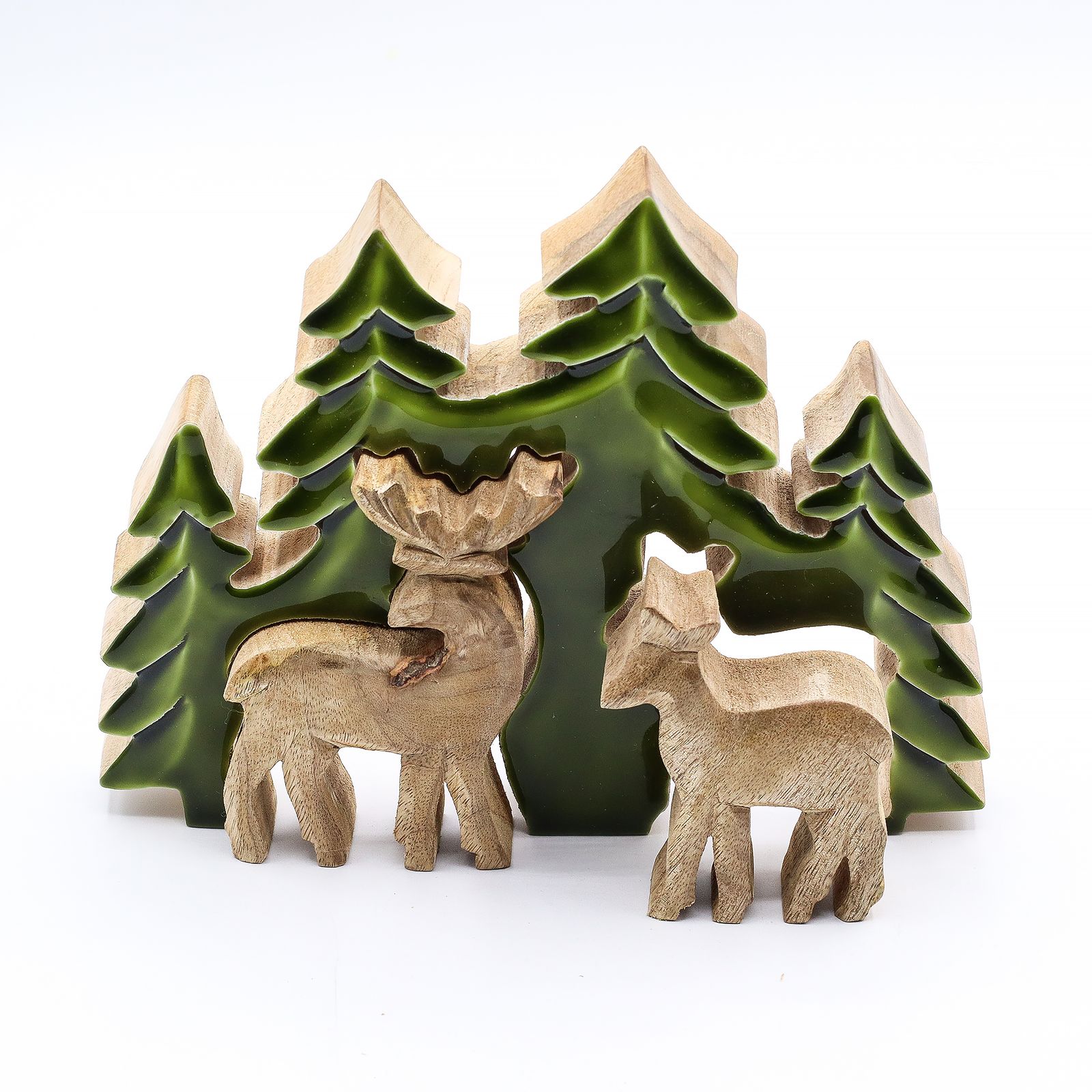 Lost in the Forrest - Two Dear in the Forrest 3D Wooden Decoration - 18x23cm - Image 10