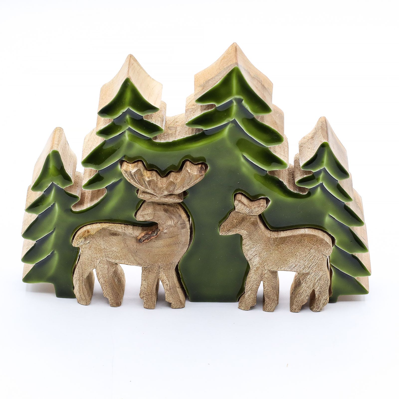Lost in the Forrest - Two Dear in the Forrest 3D Wooden Decoration - 18x23cm - Image 5