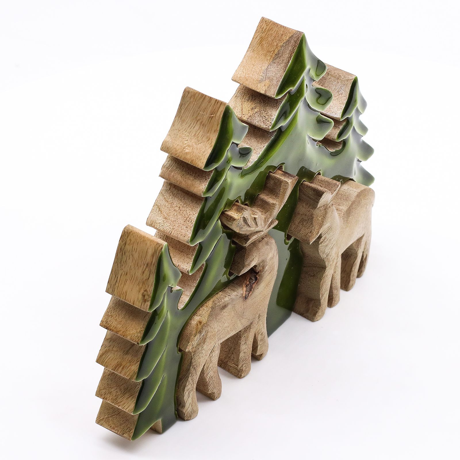 Lost in the Forrest - Two Dear in the Forrest 3D Wooden Decoration - 18x23cm - Image 7