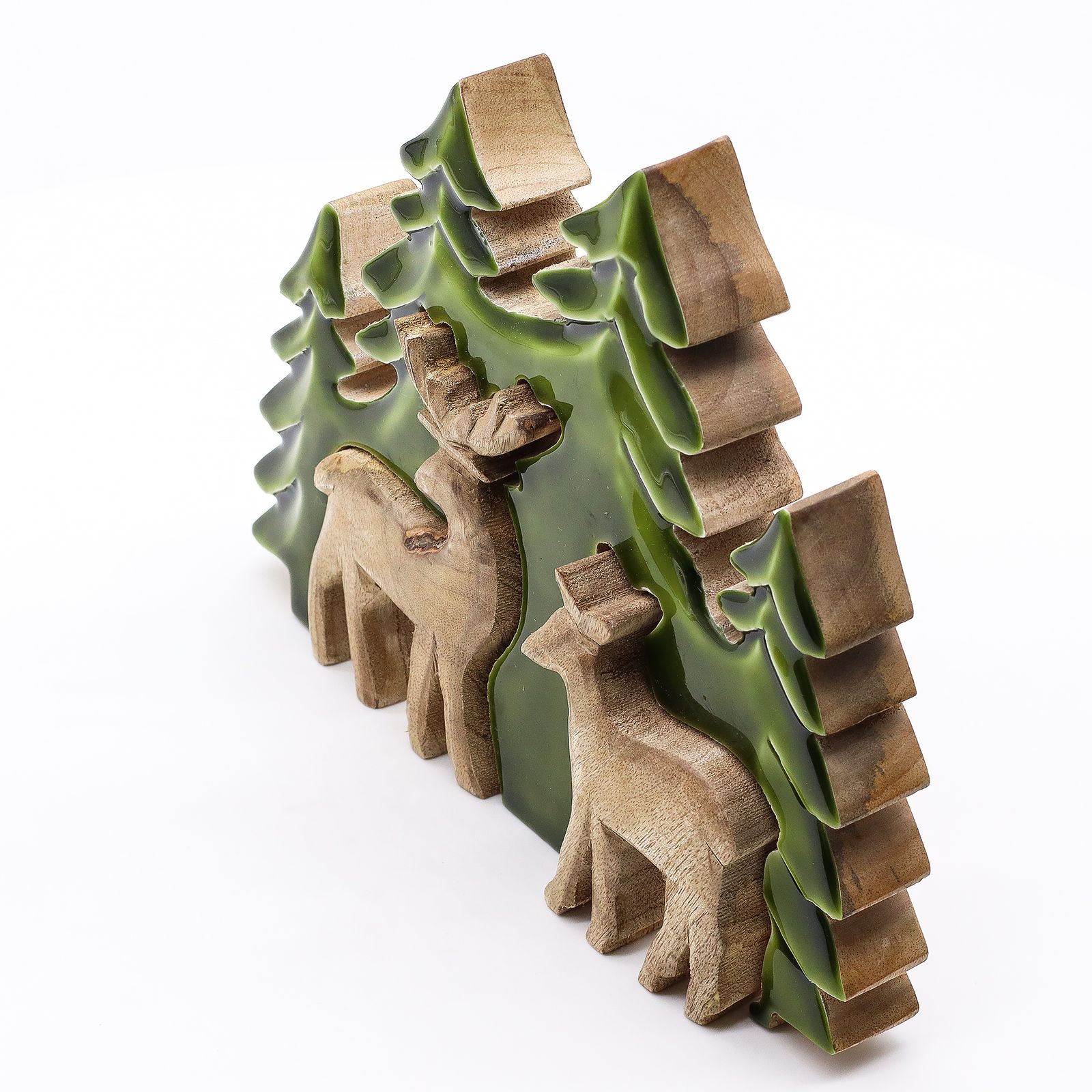 Lost in the Forrest - Two Dear in the Forrest 3D Wooden Decoration - 18x23cm - Image 6