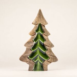 Lost in the Forrest - Small Tree in a Tree Wooden Decoration - 15x10cm