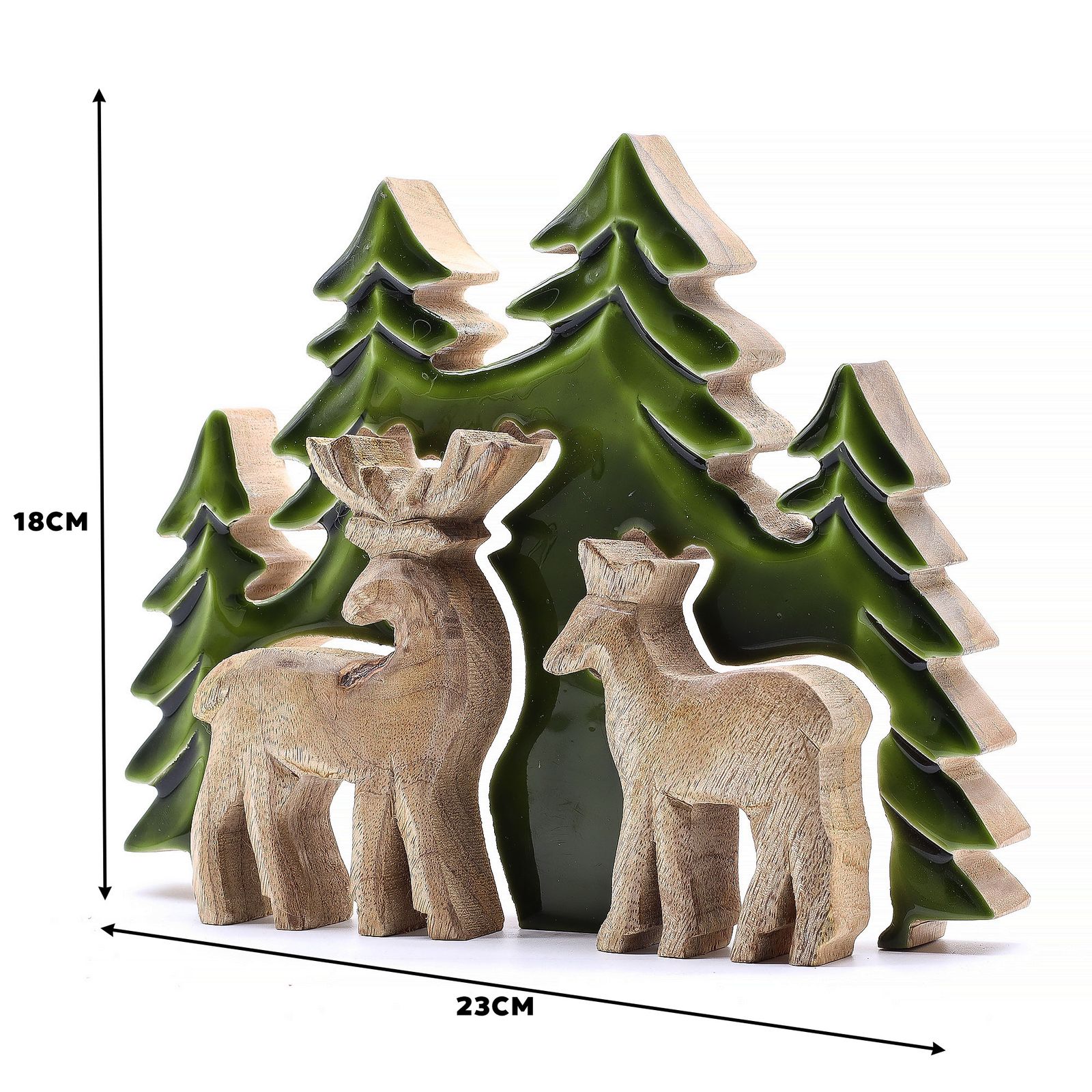 Lost in the Forrest - Two Dear in the Forrest 3D Wooden Decoration - 18x23cm - Image 11