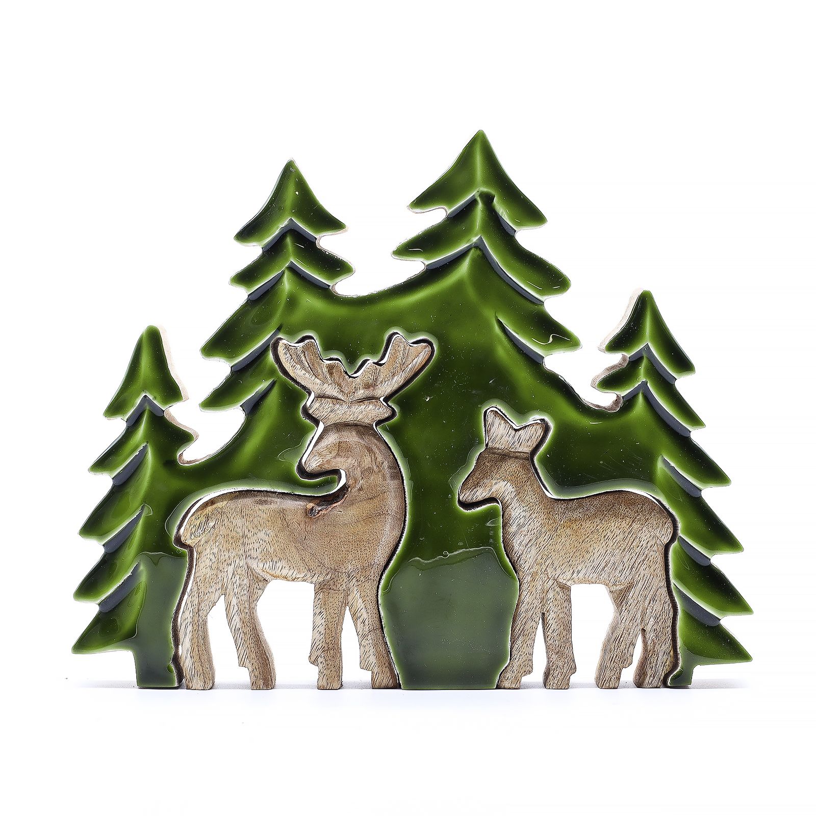 Lost in the Forrest - Two Dear in the Forrest 3D Wooden Decoration - 18x23cm - Image 4