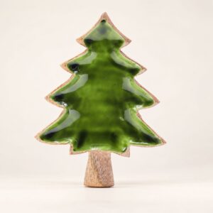 Lost in the Forrest -  Enamel Tree Wooden Bowl - 25x19cm