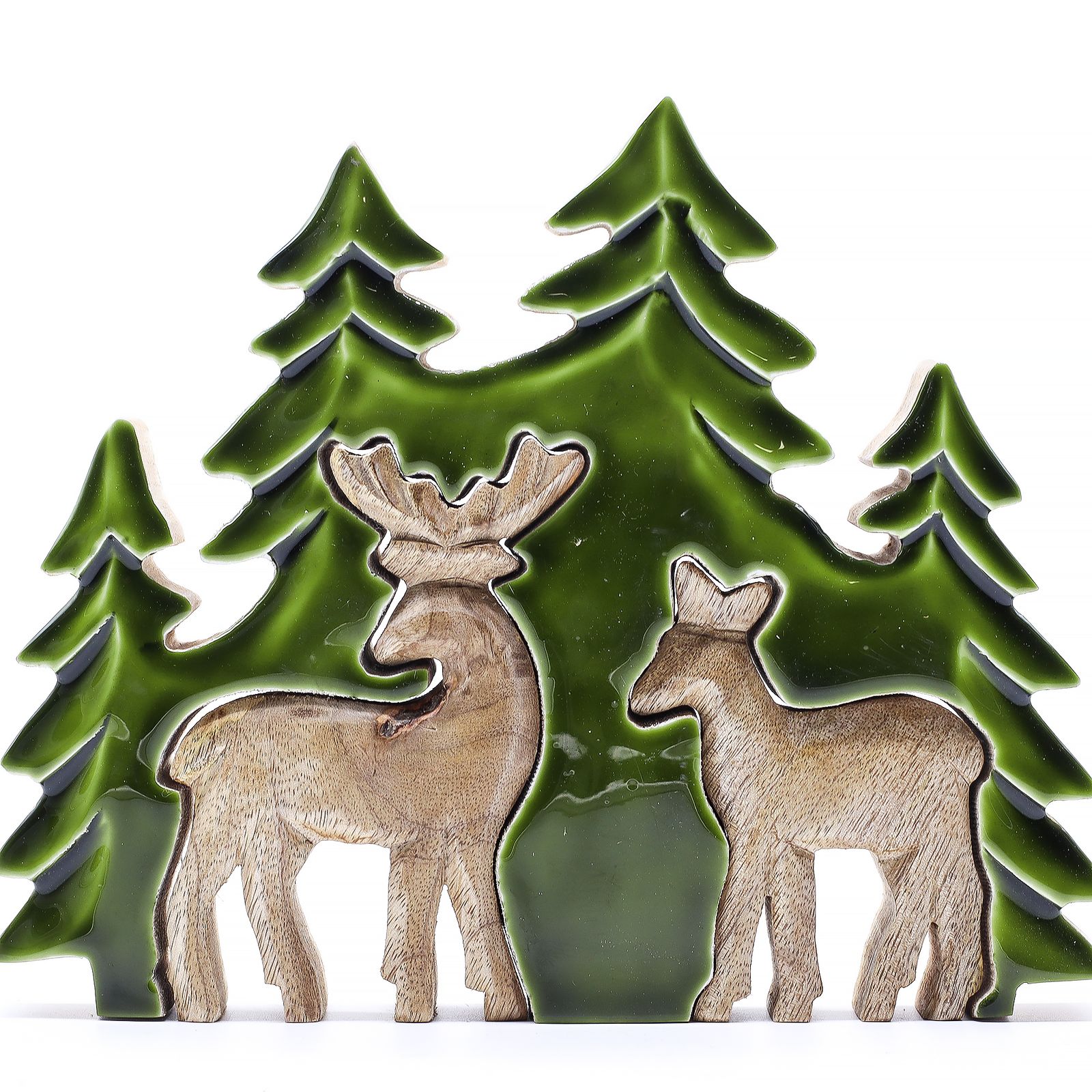 Lost in the Forrest - Two Dear in the Forrest 3D Wooden Decoration - 18x23cm - Image 9