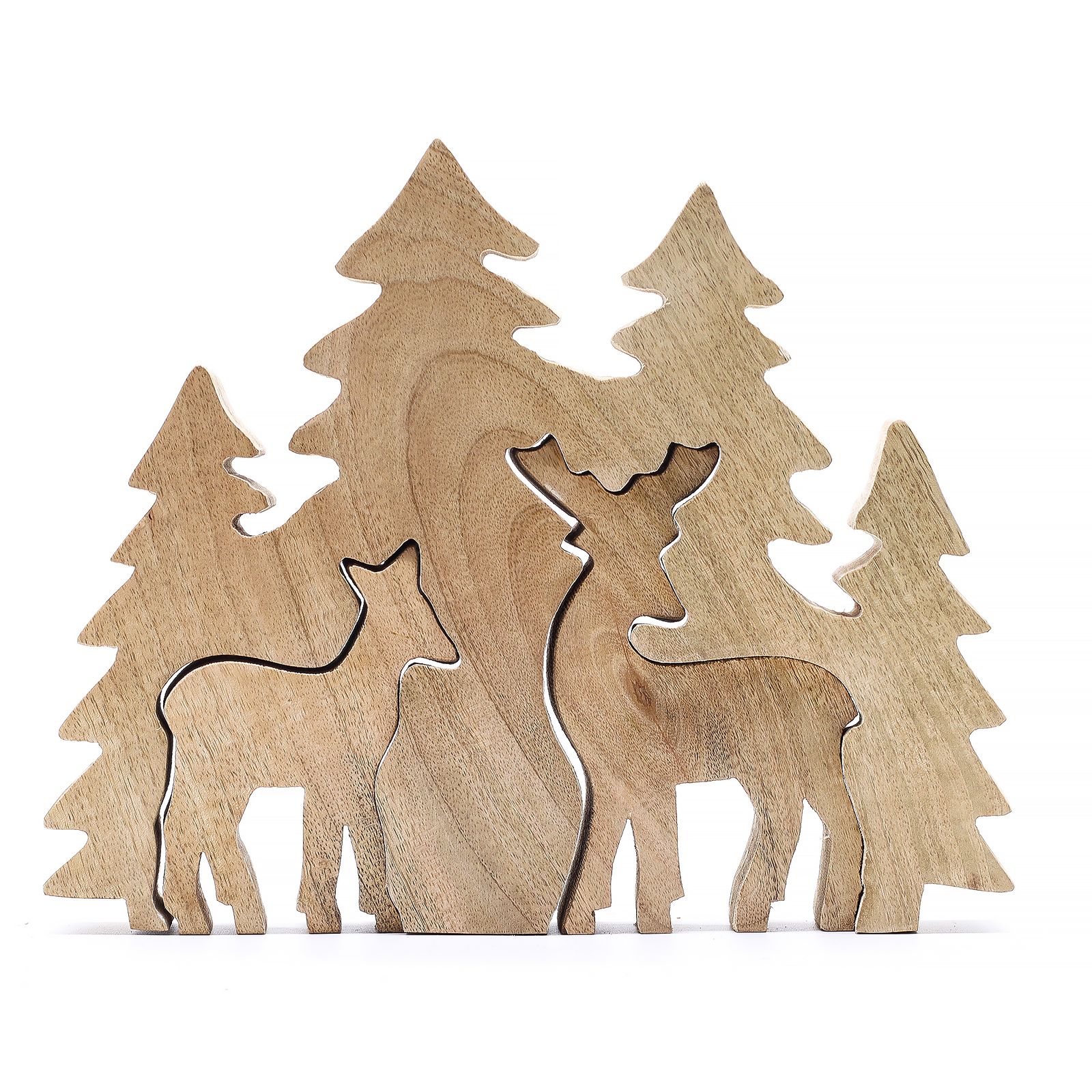 Lost in the Forrest - Two Dear in the Forrest 3D Wooden Decoration - 18x23cm - Image 3